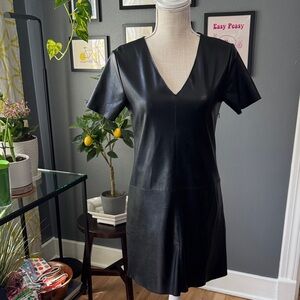 One Clothing Black Faux Leather Mini Dress
